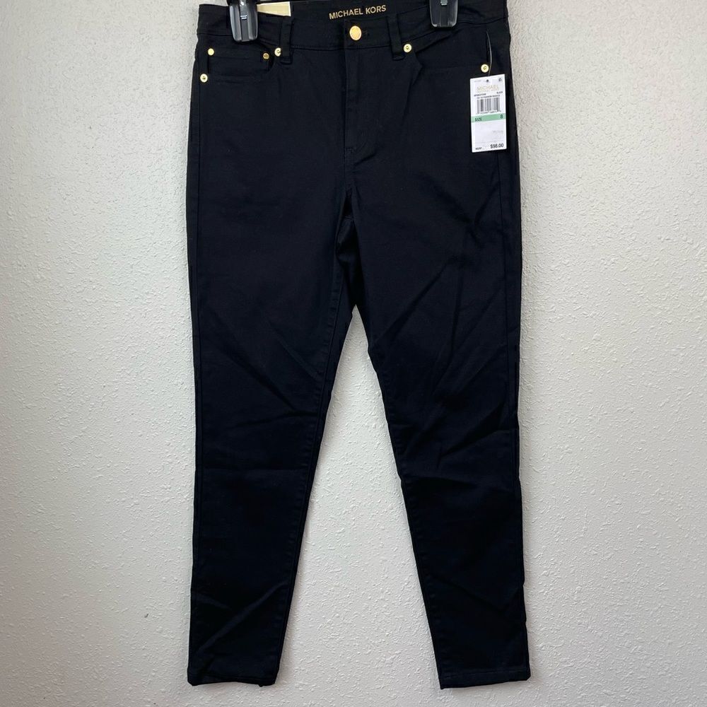 MICHAEL Michael Kors Black Selma Skinny High Rise Jeans Size 8